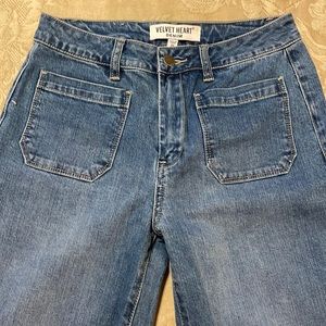 Vici Velvet Heart Milly Mid-Rise Wide Leg Denim Jeans